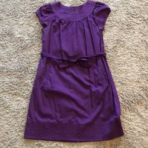 Sonoma Purple Mini Dress with Tie Waist Size M